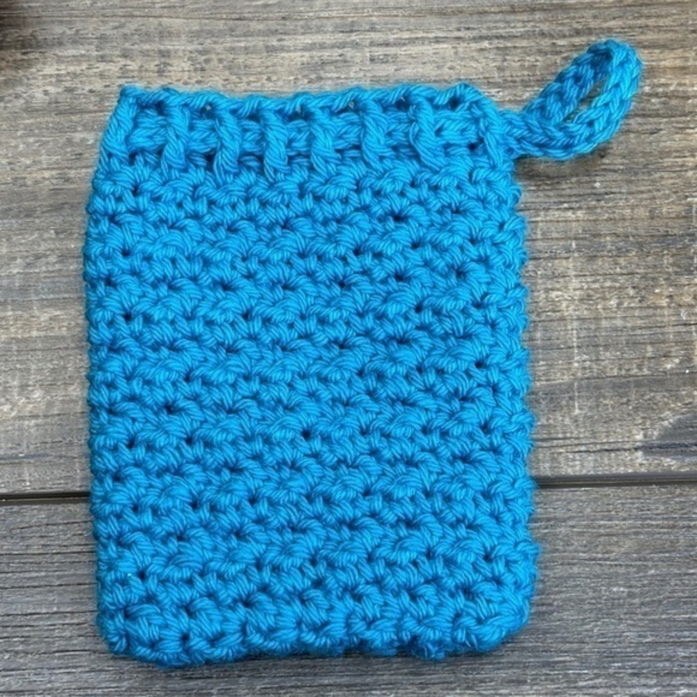 Handmade Crochet Bar Soap‎ Saver Cotton Handcrafted Exfoliating Drawstring Bag